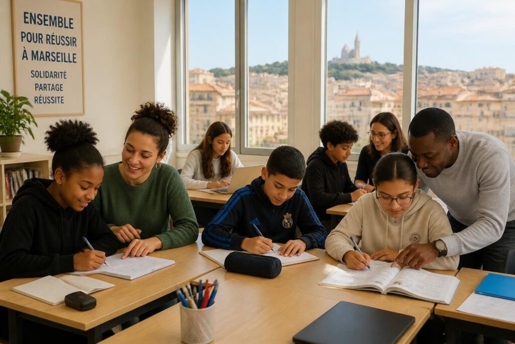 association d'aide aux devoirs à marseille offrant un soutien scolaire personnalisé pour tous les collégiens afin de favoriser leur réussite éducative.