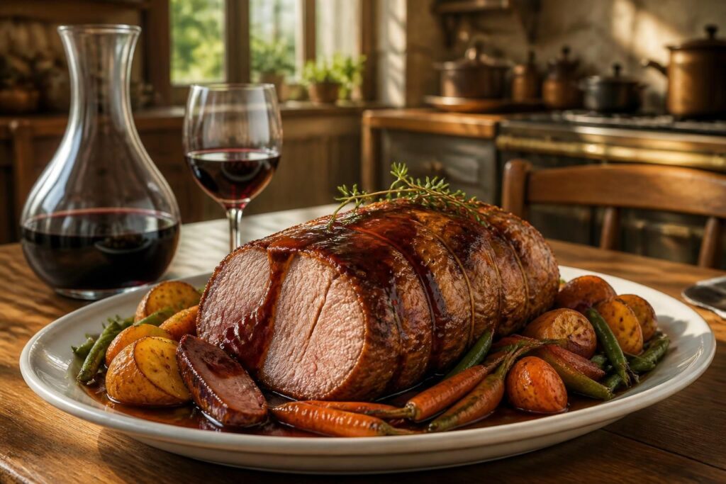 découvrez nos recettes savoureuses de rôti de veau accompagnées de vin rouge ou vin blanc pour sublimer votre plat et régaler vos invités.