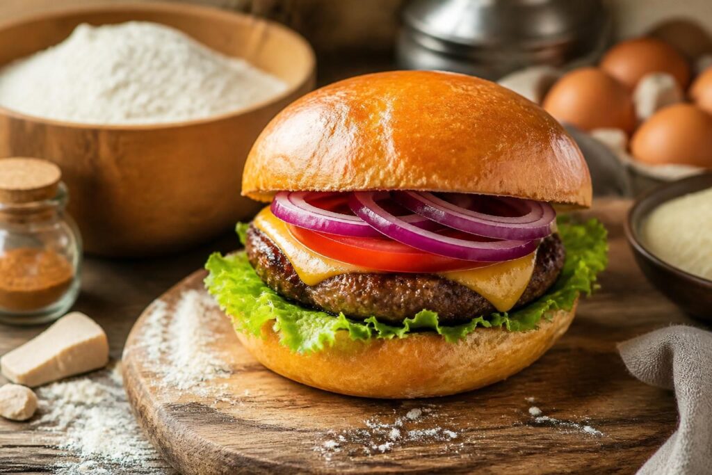 découvrez une recette de burger maison facile à réaliser, avec un pain burger fait maison pour un goût authentique et savoureux.