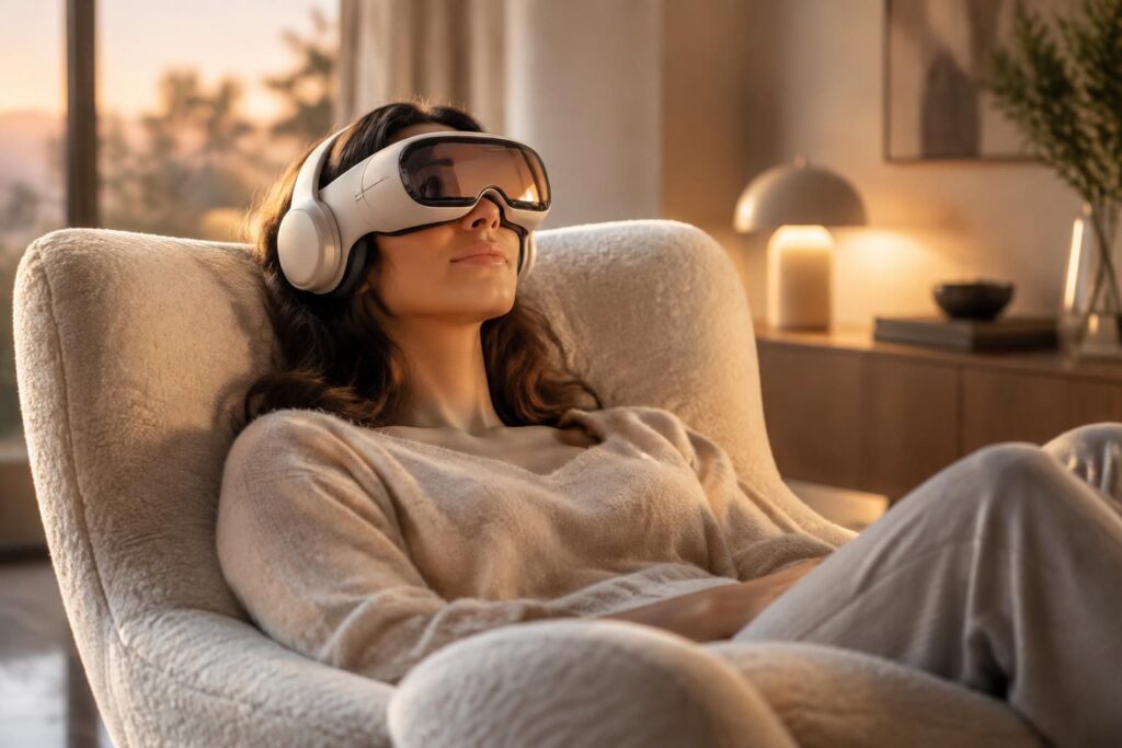offrez-vous une pause apaisante avec un casque de relaxation immersive et profitez d’un moment de détente unique, où que vous soyez.